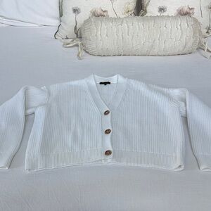 Organic cotton fisherman body cropped cardigan